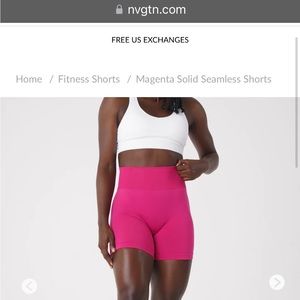 NVGTN Magenta solid seamless shorts